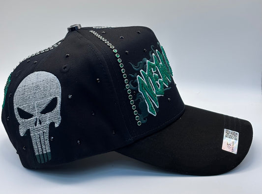 NY skull green